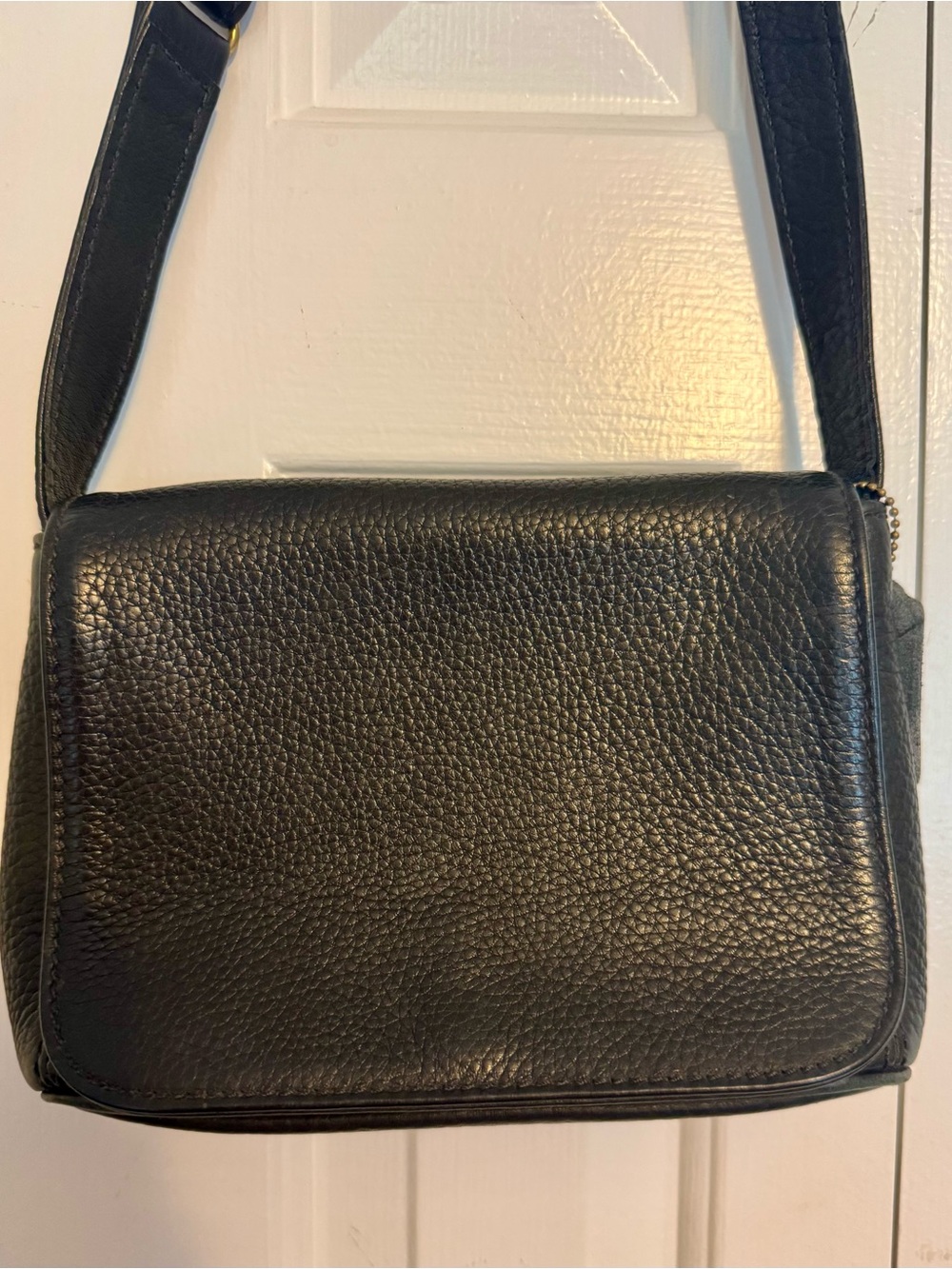 Vintage 1997 Coach Sonoma Pebble Leather Small Full Flap Cross Body - Black